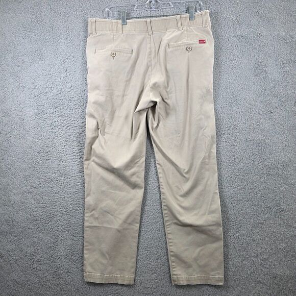 Dixxon D-Flex Pants Men's Khaki Relaxed Stretch Chino Size 34x30  *FLAWS - Picture 7 of 16